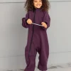 Warmkeeper Fleece Overall Wine Red Jumpsuit