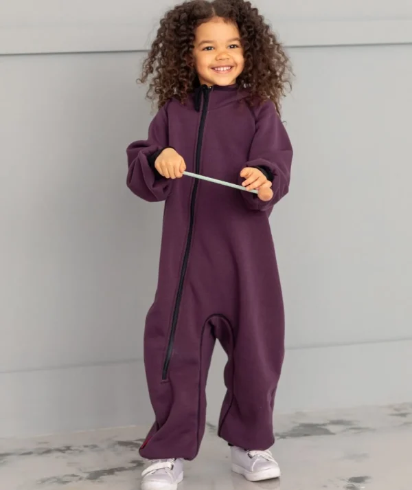 Warmkeeper Fleece Overall Wine Red Jumpsuit