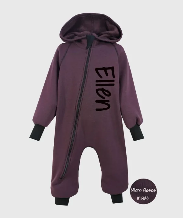 Warmkeeper Fleece Overall Wine Red Jumpsuit