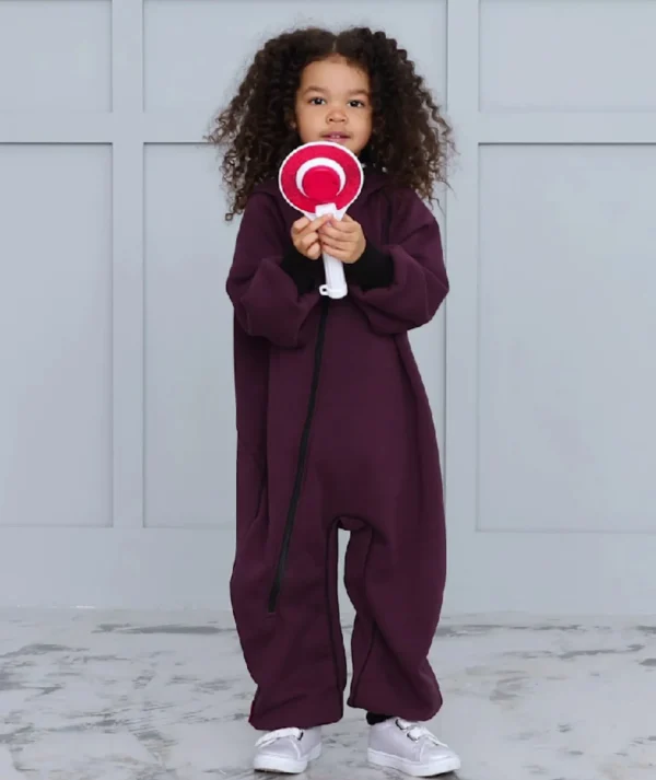 Warmkeeper Fleece Overall Wine Red Jumpsuit