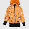 Waterproof Softshell Hoodie Circle Drawings Yellow