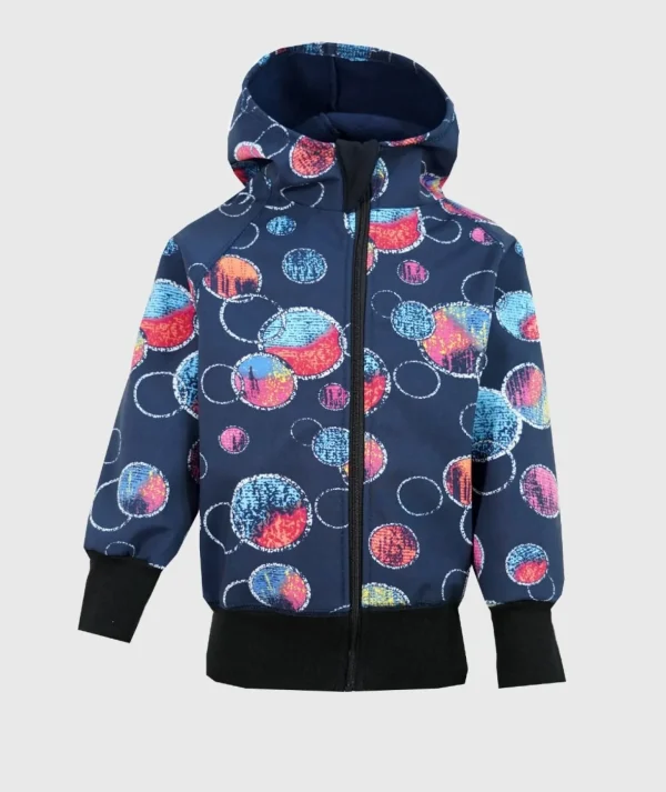 Waterproof Softshell Hoodie Colorful Circle