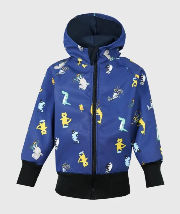 Waterproof Softshell Hoodie Animals Circus