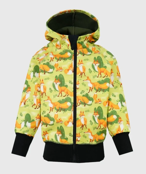 Waterproof Softshell Hoodie Playful Foxes