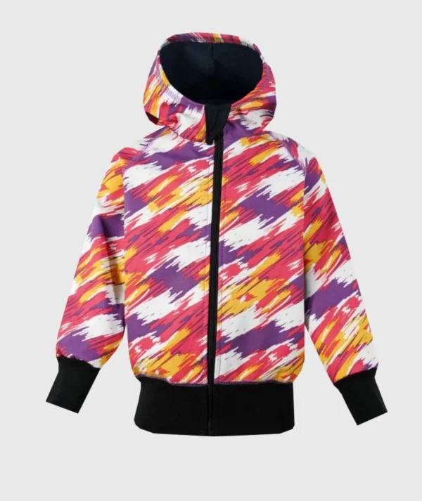 Waterproof Softshell Hoodie Abstract Colors