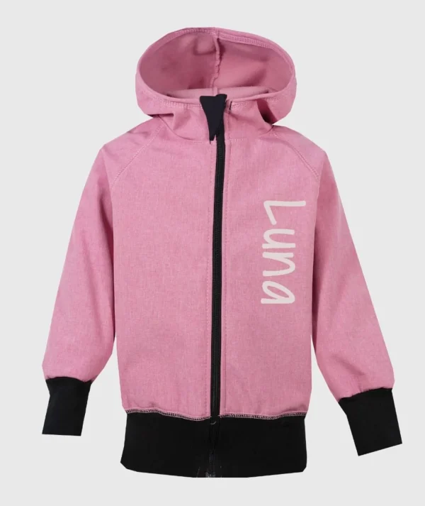 Waterproof Softshell Hoodie Dusty Pink Melange