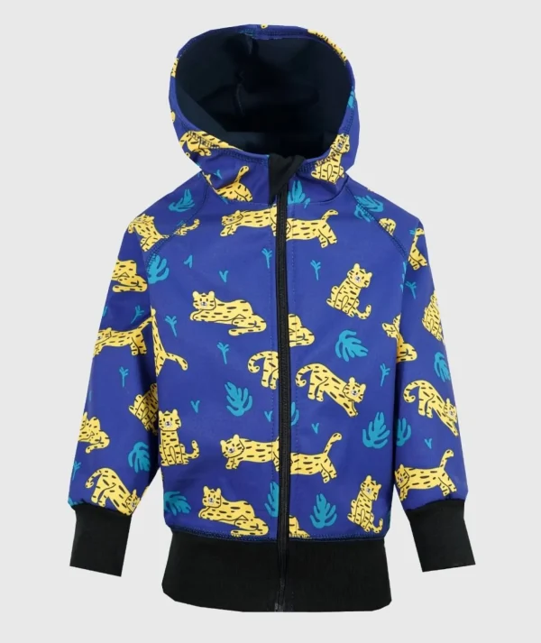 Waterproof Softshell Hoodie Playful Tigers