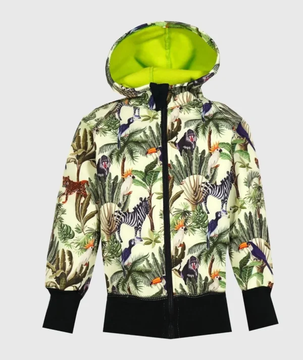 Waterproof Softshell Hoodie Wild Animals Beige