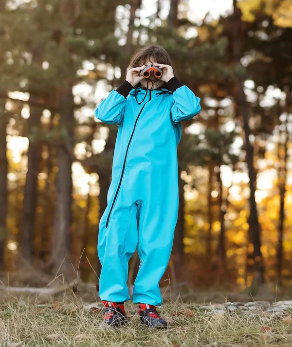 Waterproof Softshell Overall Comfy Ice Blue Jumpsuit