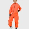 Waterproof Softshell Overall Comfy Neon Orange Jumpsuit