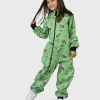 Waterproof Softshell Overall Comfy Tropical Animals Green Jumpsuit