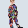 Waterproof Softshell Overall Comfy Rainbow Clouds Jumpsuit