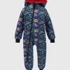 Waterproof Softshell Overall Comfy Fire Flower Jumpsuit