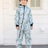 Waterproof Softshell Overall Comfy Panda And Rainbows Jumpsuit