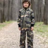 Waterproof Softshell Overall Comfy Green/Orange Military Bodysuit