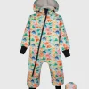 Waterproof Softshell Overall Comfy Colorful Dinos Jumpsuit