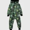 Waterproof Softshell Overall Comfy T-Rex Green Jumpsuit