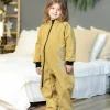 Waterproof Softshell Overall Comfy Gold Melange Jumpsuit