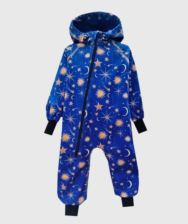 Waterproof Softshell Overall Comfy Sparkling Sky Jumpsuit