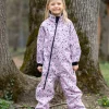 Waterproof Softshell Overall Comfy Arctic Animals Pink Bodysuit