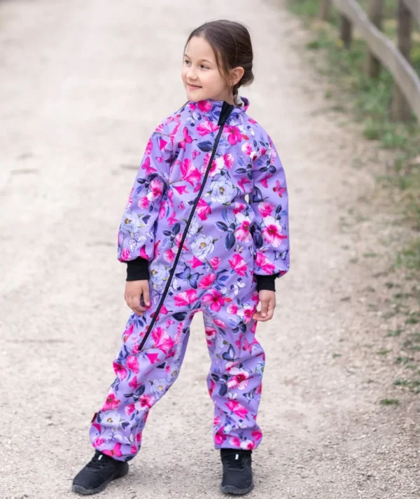 Waterproof Softshell Overall Comfy Exotic Flowers And Butterflies Bodysuit