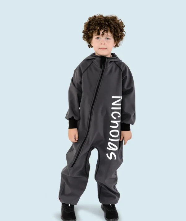 Waterproof Softshell Overall Comfy Anthracite Jumpsuit