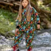 Waterproof Softshell Overall Comfy Colorful Leaves Bodysuit