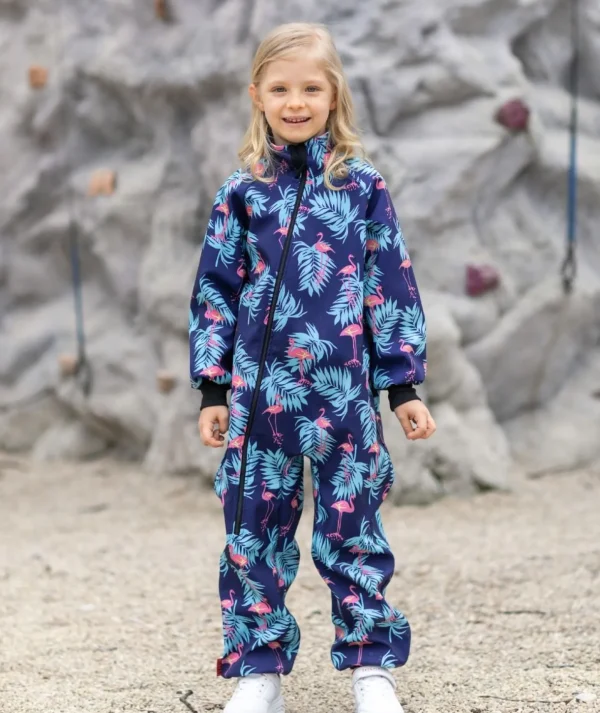 Waterproof Softshell Overall Comfy Flamingo Birds Bodysuit