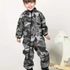 Waterproof Softshell Overall Comfy Grey Military Bodysuit