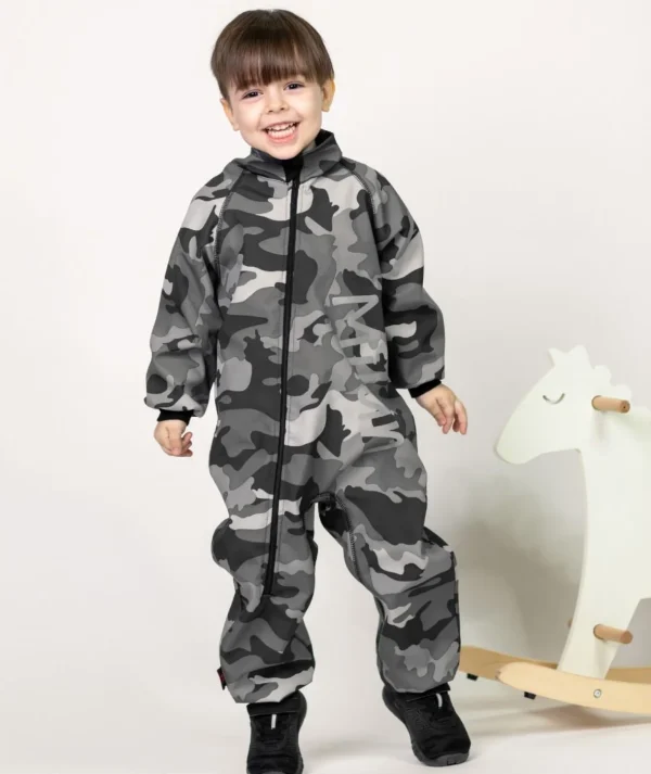 Waterproof Softshell Overall Comfy Grey Military Bodysuit