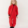 Waterproof Softshell Overall Comfy Red Bodysuit