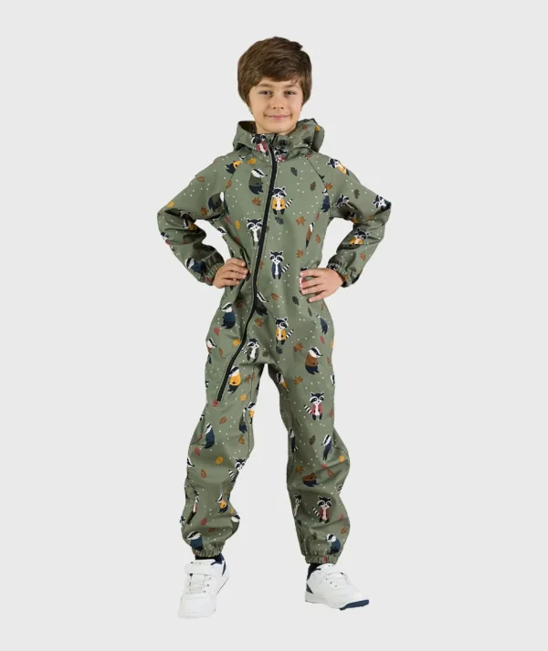 Waterproof Softshell Overall Comfy Blåbärsskog Jumpsuit