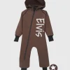 Waterproof Softshell Overall Comfy Coffee Jumpsuit