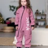 Waterproof Softshell Overall Comfy Dusty Pink Bodysuit