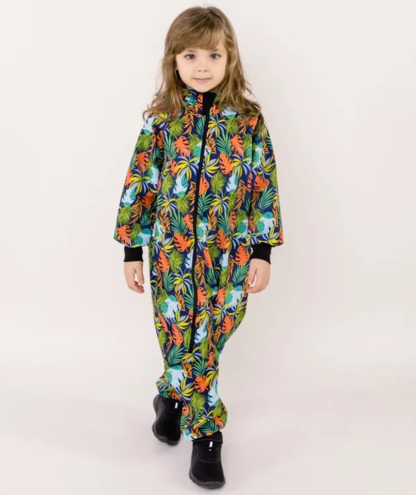 Waterproof Softshell Overall Comfy Colorful Leaves Jumpsuit