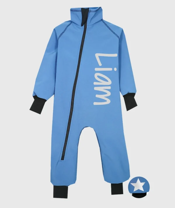 Waterproof Softshell Overall Comfy Sky Blue Bodysuit