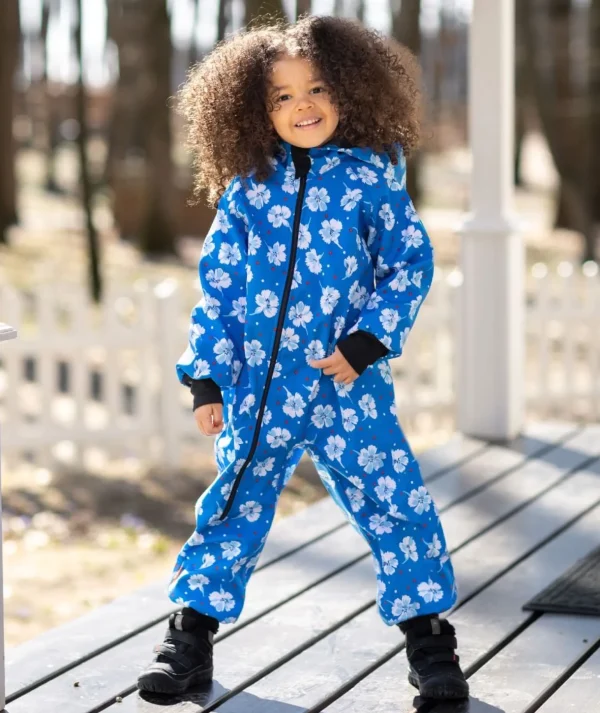 Waterproof Softshell Overall Comfy Carnation Flowers Jumpsuit