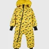 Waterproof Softshell Overall Comfy Camouflage Dino Yellow Jumpsuit