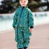 Waterproof Softshell Overall Comfy Sparkling Night Green Bodysuit