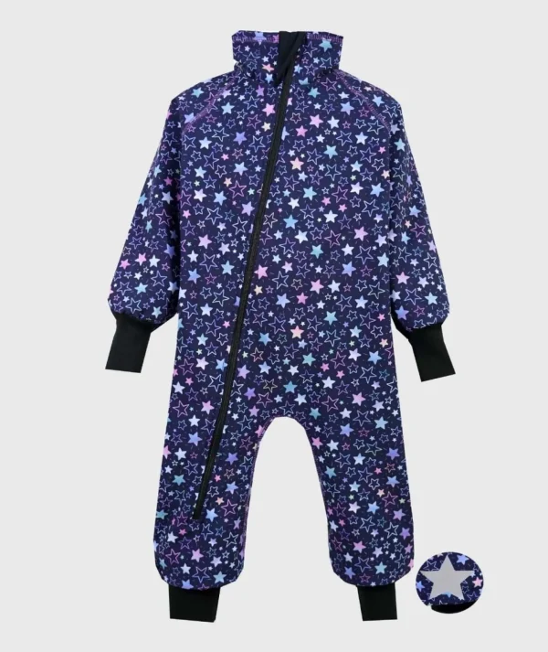 Waterproof Softshell Overall Comfy Ultramarine Stars Bodysuit