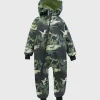 Waterproof Softshell Overall Comfy Dino Shadows Jumpsuit