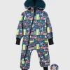 Waterproof Softshell Overall Comfy Firetrucks Drawings Jumpsuit