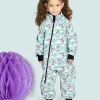 Waterproof Softshell Overall Comfy Unicorns Blue Bodysuit