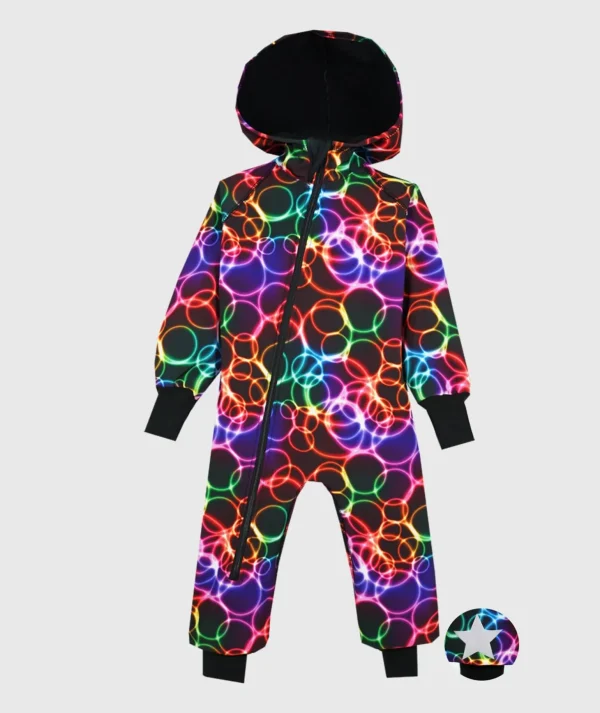 Waterproof Softshell Overall Comfy Rainbow Bubble Jumpsuit