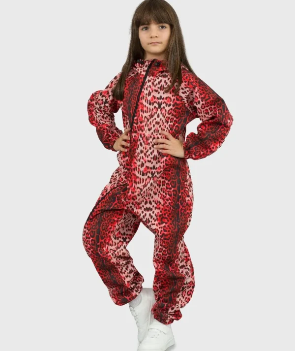 Waterproof Softshell Overall Comfy Jaguar Red Jumpsuit