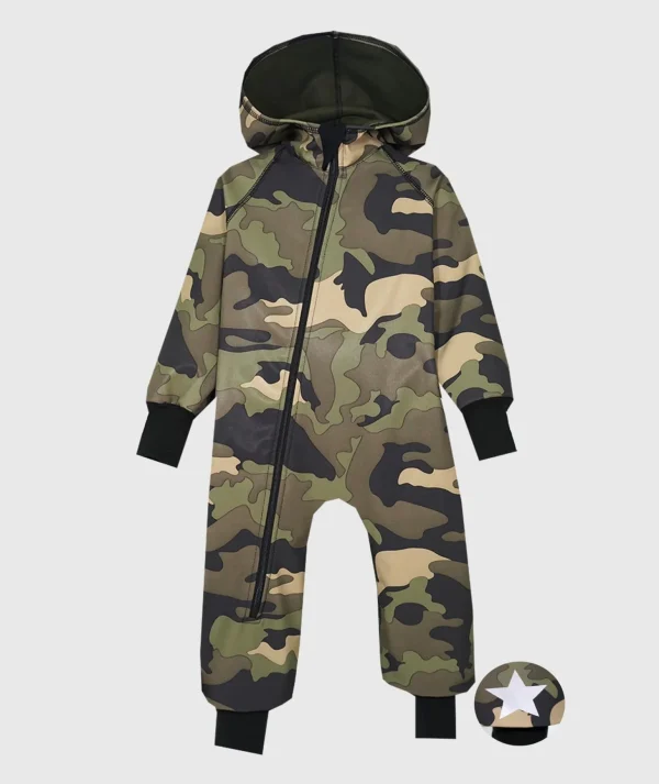 Waterproof Softshell Overall Comfy Green Military Jumpsuit