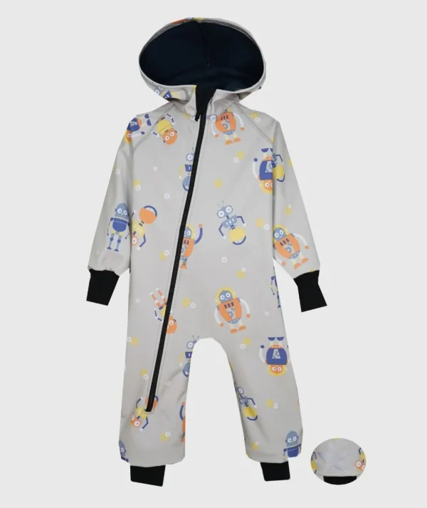 Waterproof Softshell Overall Comfy Robots Jumpsuit