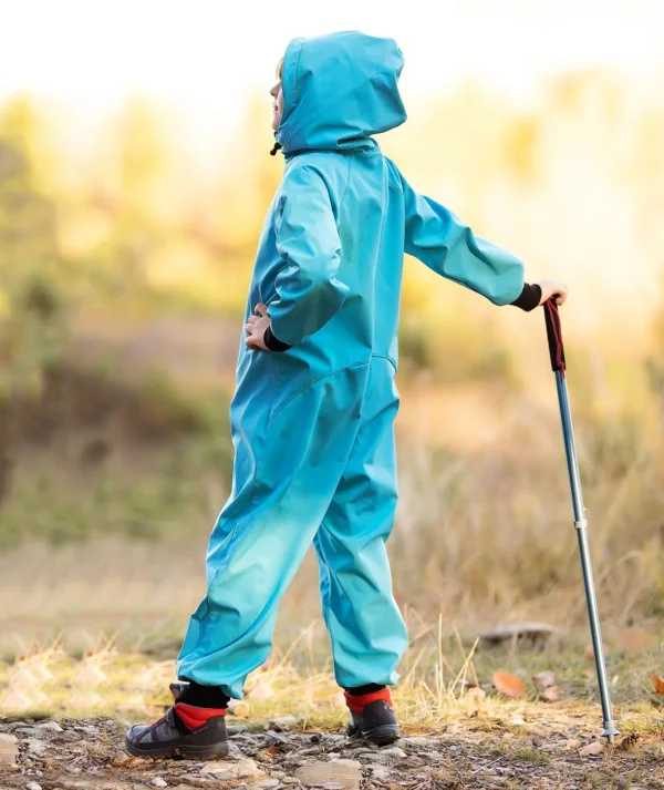 Waterproof Softshell Overall Comfy Ice Blue Jumpsuit