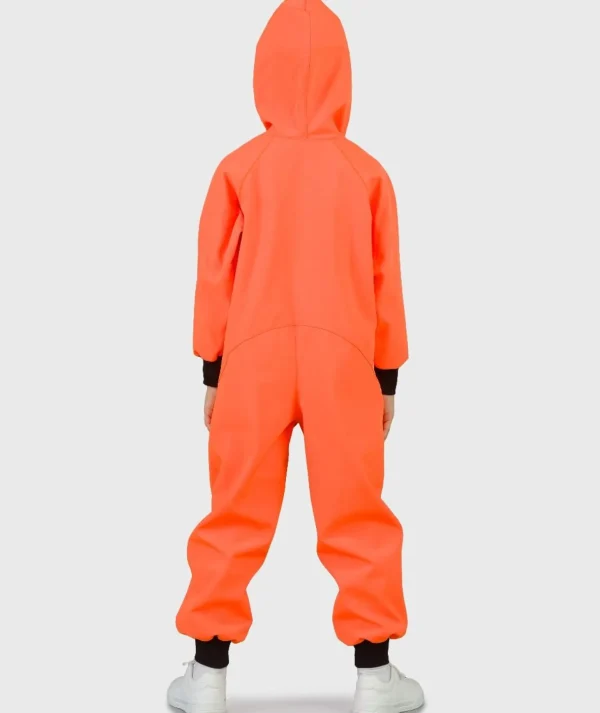 Waterproof Softshell Overall Comfy Neon Orange Jumpsuit