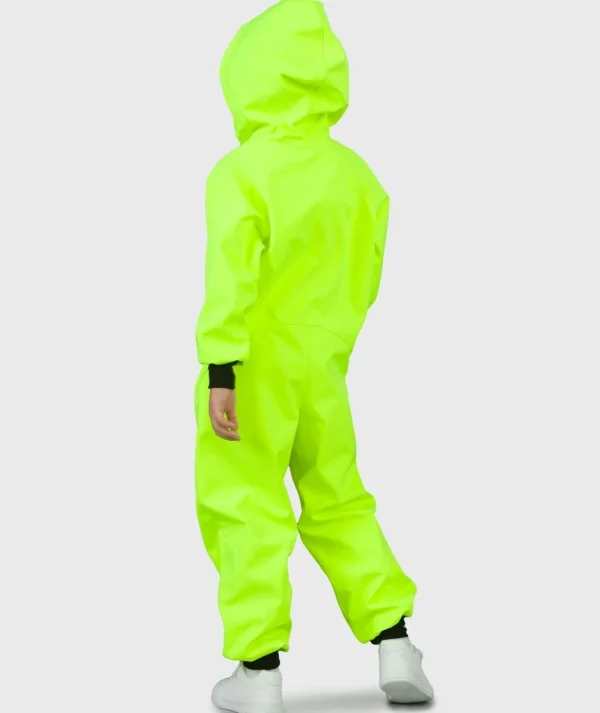 Waterproof Softshell Overall Comfy Neon Lime Jumpsuit